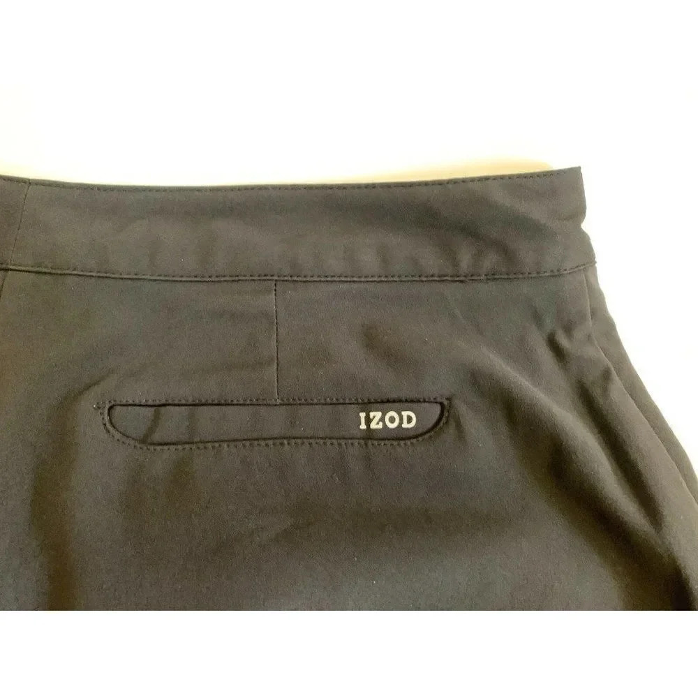 Izod GOLF Women's Size 6 Black Classic Stretch Bermuda Shorts Pants - Style Z885 - Picture 10 of 10